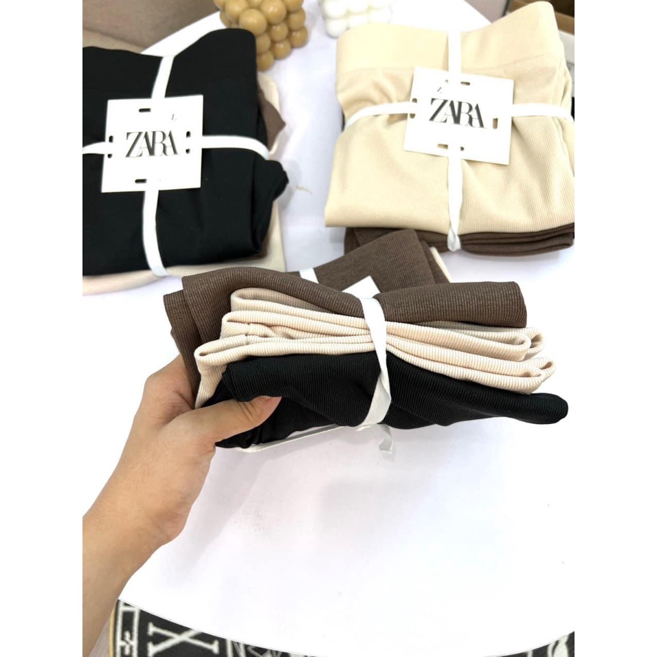 Set quần đùi tăm cạp cao gen bụng cho nữ