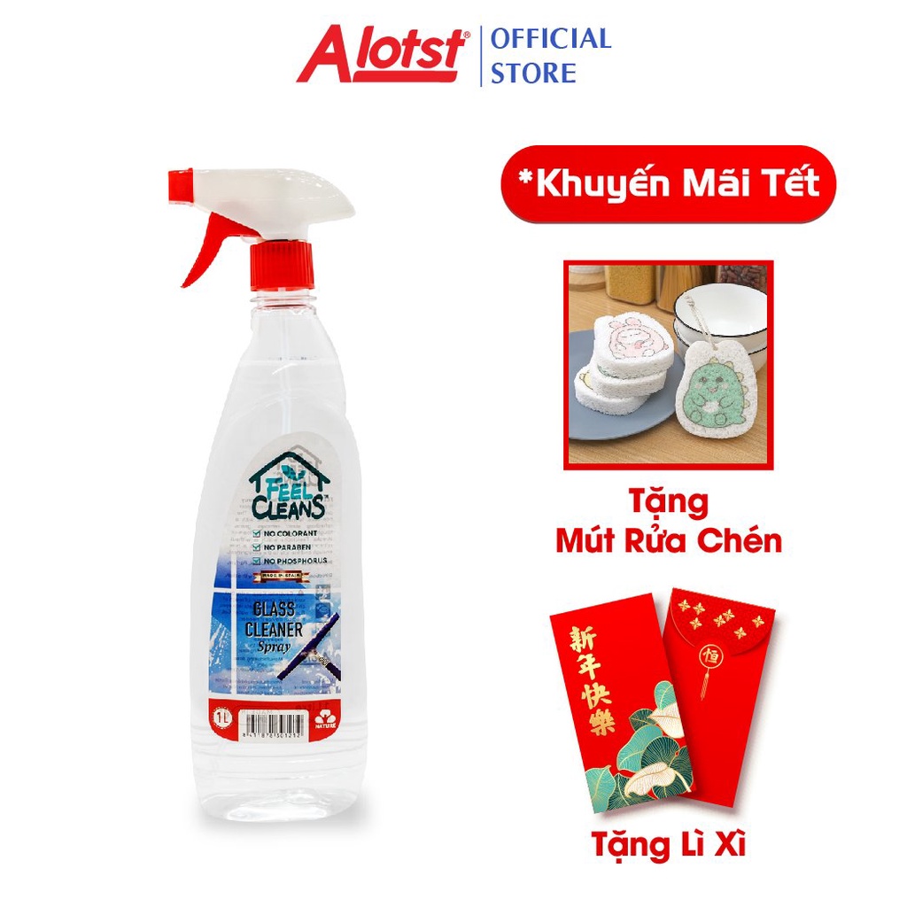 Nước Lau Xịt Kính FeelCleans 1 Lít made in Spain