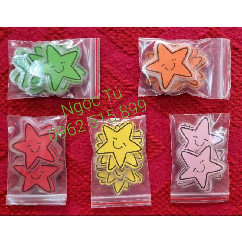 Sét 20 Sao thi đua, Sao khen thưởng, Sao minh họa đồ dùng trực quan 5cm