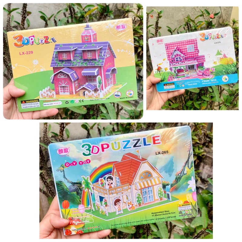 Đồ Chơi Giáo Dục Mô Hình Lắp Ráp 3D Bằng Giấy Bìa Xốp Cho Bé - Nhà Của Bé