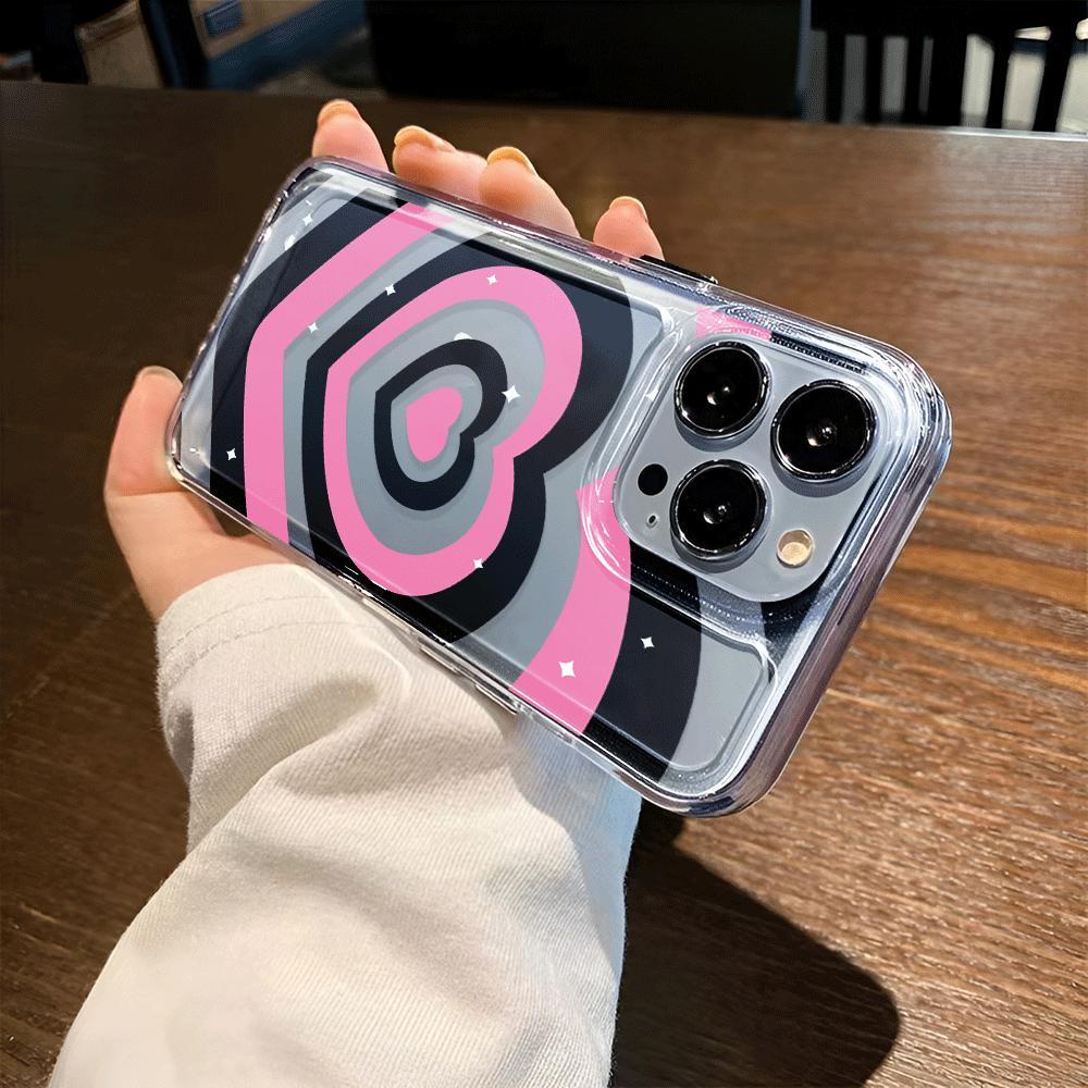 Ốp Điện Thoại Trong Suốt Họa Tiết Trái Tim Cho iphone 14promax 13 12 11 7Plus 7 8 X XS Max