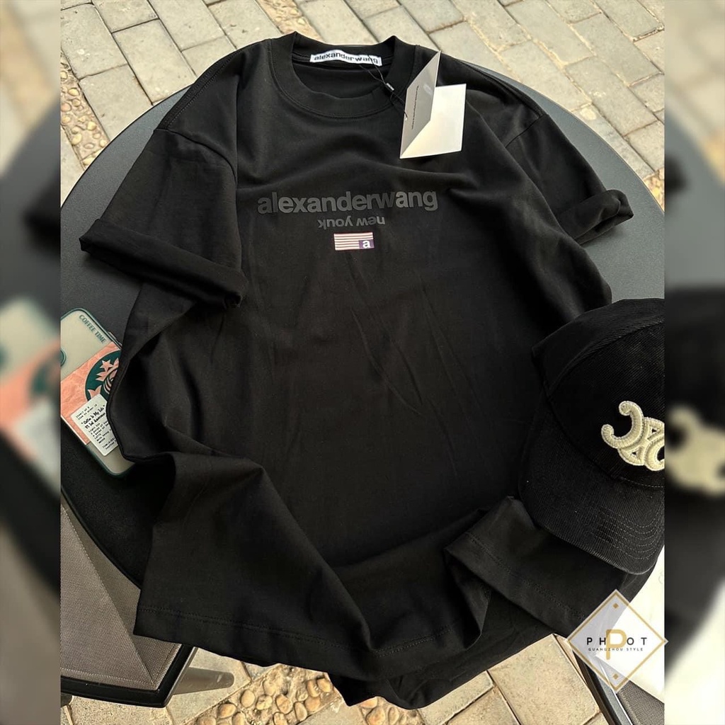 Áo Thun In Chữ Nổi  Alex Dáng Rộng Nam Nữ Dáng Rộng Tay Lỡ Basic