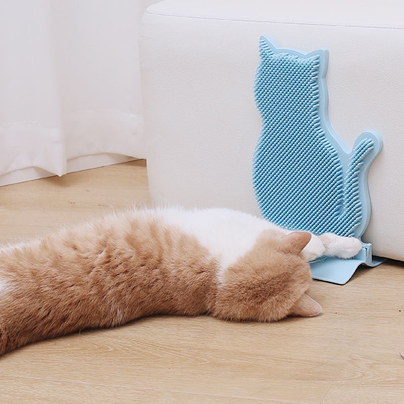 Elsabell Cat Self Groomer Mang điện trở PE Shape Face Massager Itch Board with Catnip