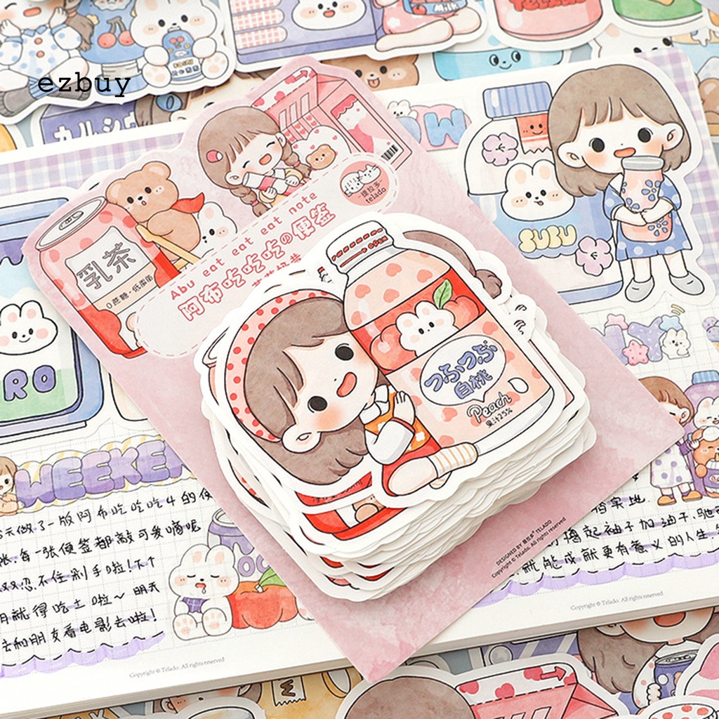 Set 100 Miếng Dán Ghi Chú DIY Họa Tiết Hoạt Hình Dễ Thương Cho Bé