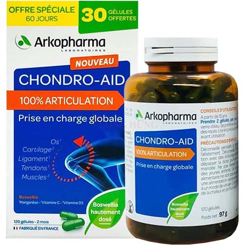 Viên uống Arkopharma Chondro-Aid 100% Articulation hỗ trợ chắc khỏe hệ xương khớp (60 viên/120 viên)