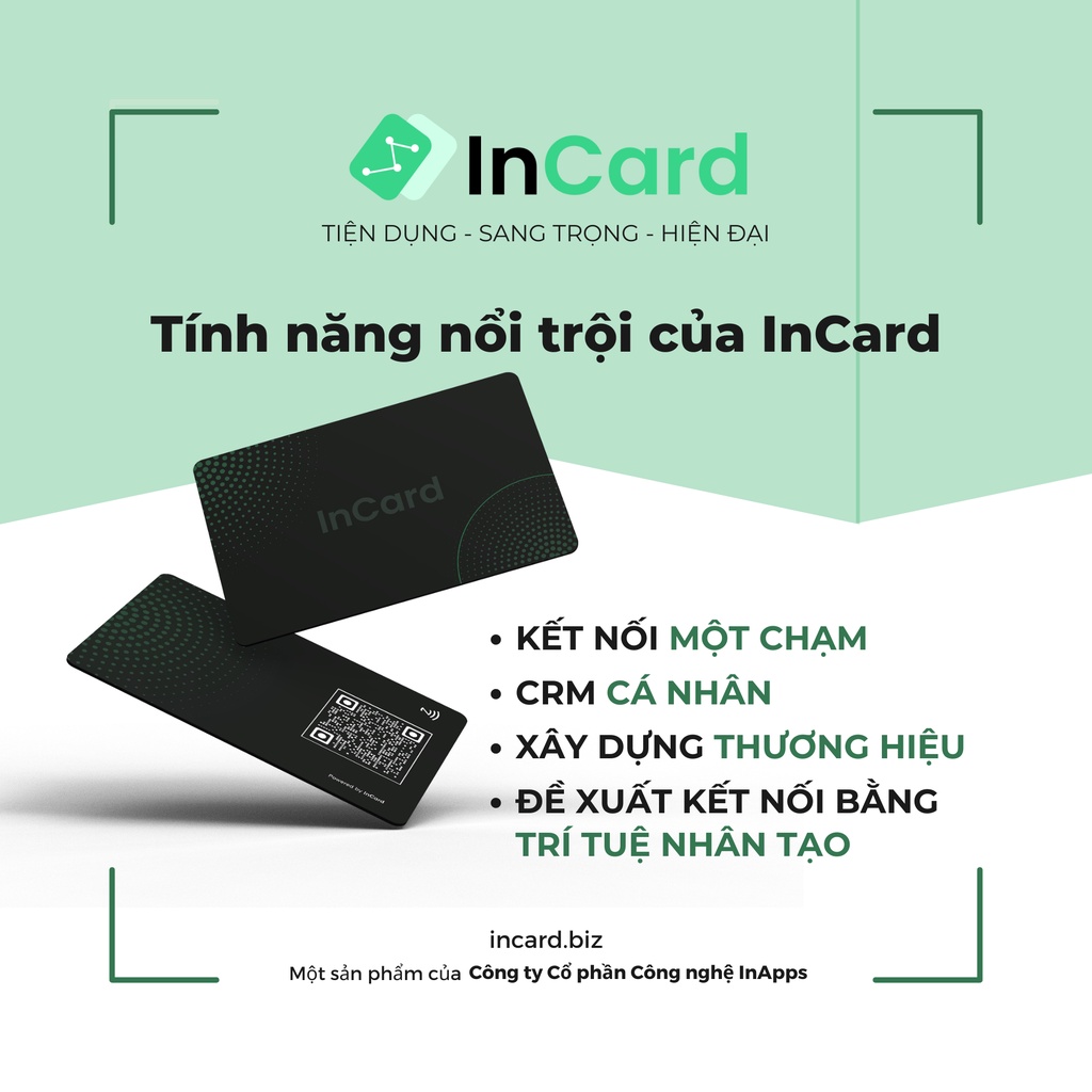 Thẻ cá nhân thông minh - Thẻ NFC - Card Visit thông minh InCard - Danh thiếp thông minh - Thẻ Visit Điện tử - Bản Lite