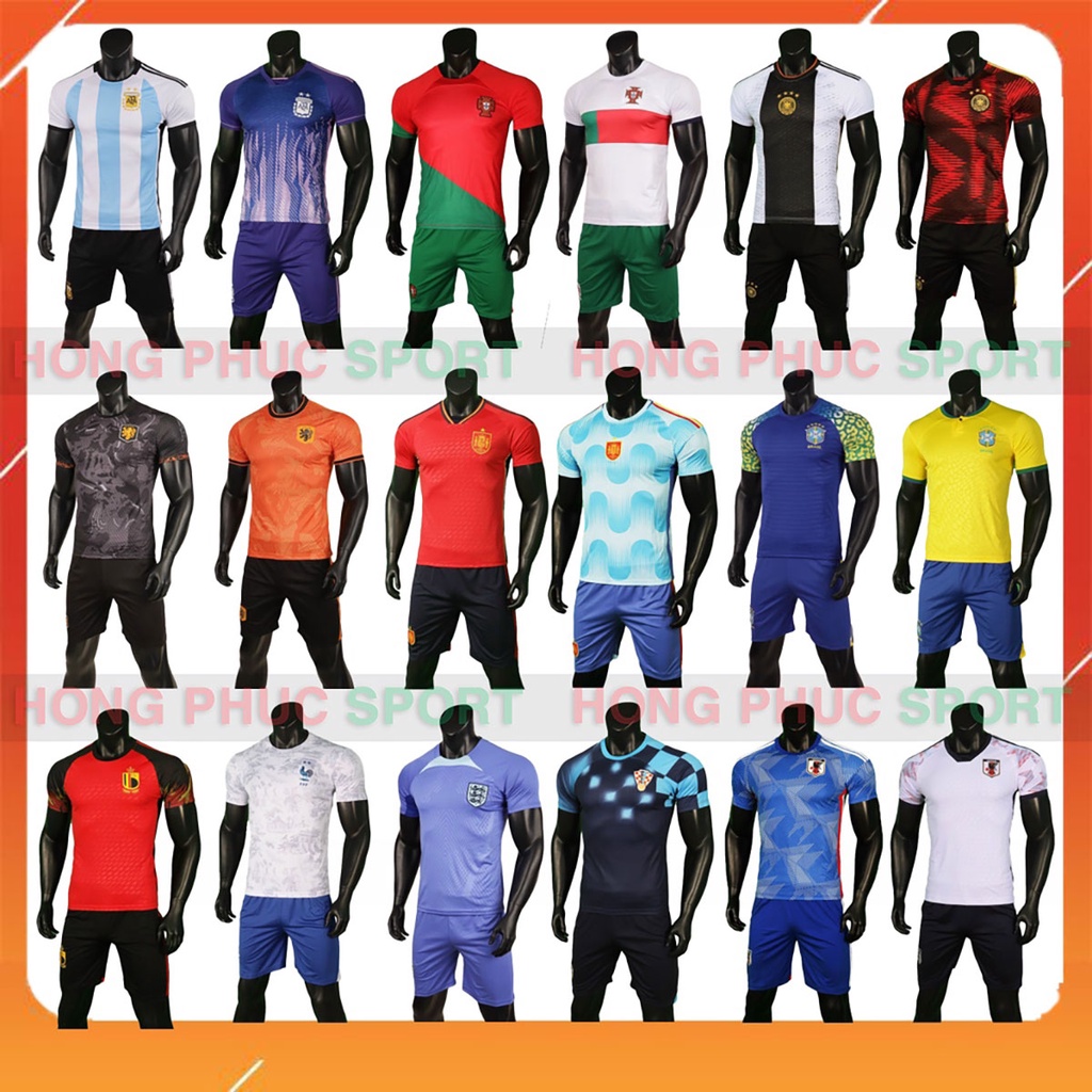 ÁO BÓNG ĐÁ ĐỘI TUYỂN QUỐC GIA WC 2022 HÀNG THUN LẠNH CAO CẤP