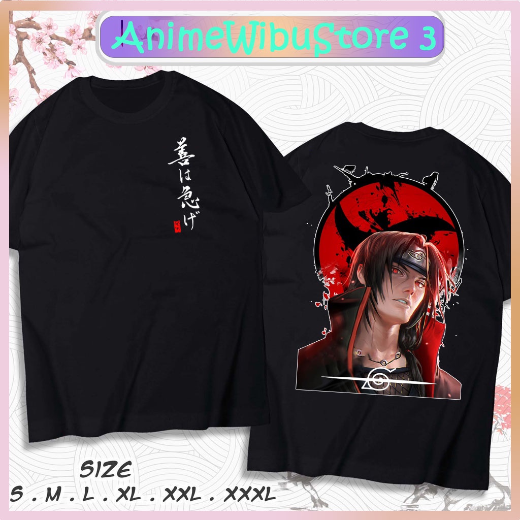 BST Mẫu áo phông Uchiha Itachi - Áo Anime, Naruto siêu ngầu, hình in 2 mặt chất thun co giãn 4 chiều