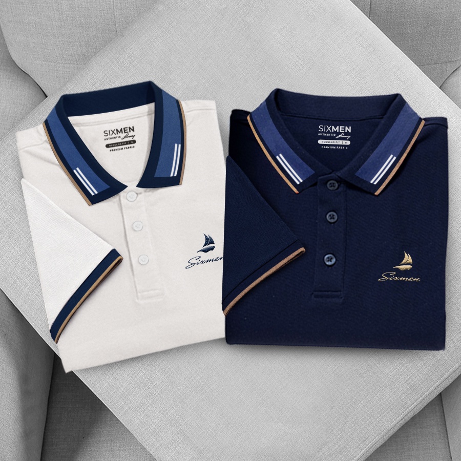 Áo thun Polo nam cổ bẻ SIXMEN - Thuận Buồm Xuôi Gió ITALY - Form regular, vải thoáng mát