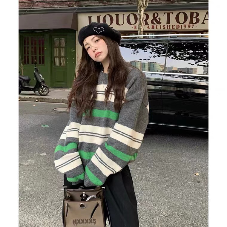 HIIXIIVI Áo Sweater Nữ Tay Dài Phong Cách Hàn Quốc Mới 2023 100% Chất Lượng Cao