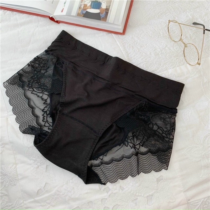 Quần lót nữ cạp cao gen bụng phối ren trẻ trung sexy PT139