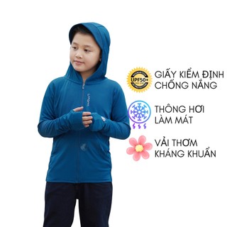 LAROMA Áo chống nắng trẻ em 1 lớp UPF50+ | Làm mát | Vải thơm | Kháng khuẩn