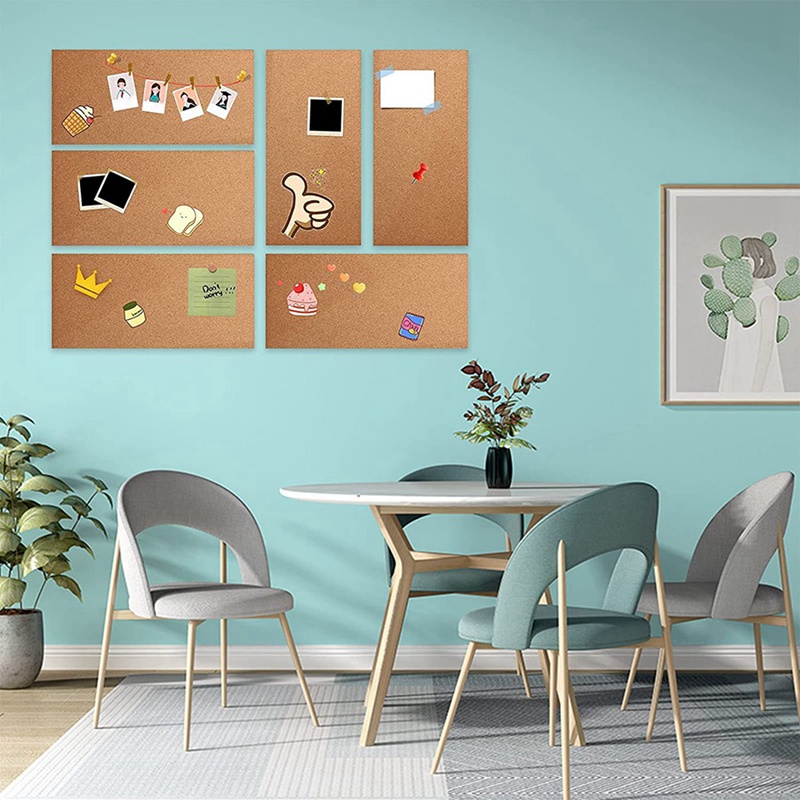 Set 6 Tấm Bảng Bần 1 / 2Inch Dày Không Khung Trang Trí Tường Văn Phòng / Trường Học