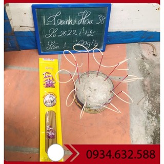 sx - HƯƠNG NHANG thơm thảo mộc mùi Bắc - nguyên liệu tự nhiên - 10 thẻ 300 cây - cuốn tàn VIP 38cm - Chính hiệu TAM BẢO