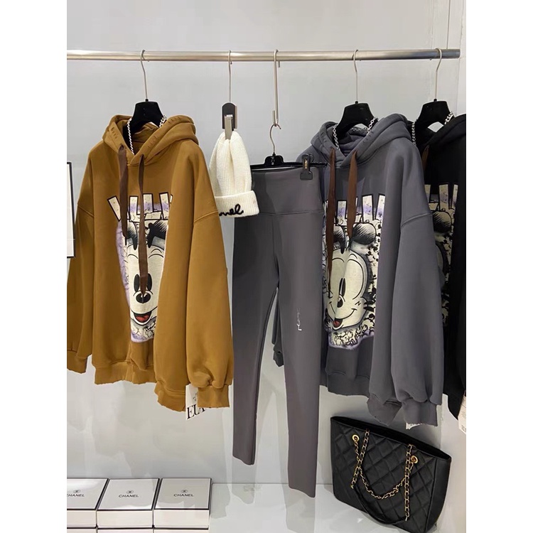 Áo Hoodie form rộng hình mickey style Hàn Quốc