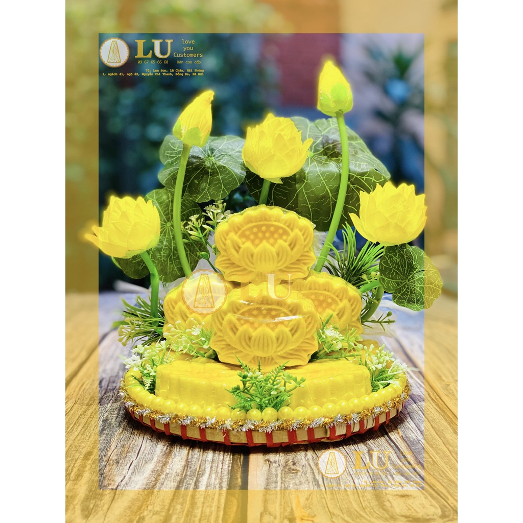 Khay oản sen 9 dâng Phật | LU