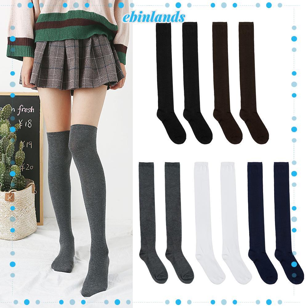 Tất Cotton Dài Qua Gối Co Giãn Giữ Ấm Phong Cách Châu Âu