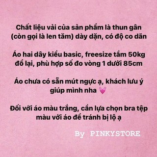 (Sale số lượng cuối) Áo dây basic vải gân PINKYSTORE