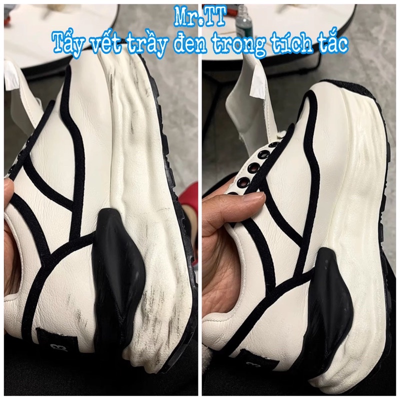 Dung dịch TẨY vết |XƯỚC| đen trên GUỐC da lì da bóng và viền GIÀY thể thao |30ml|