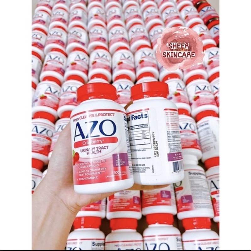 Viên uống/Kẹo dẻo Azo đỏ/vàng Cranberry Urinary Health Tract