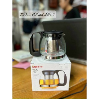 Bình pha trà, cà phê thủy tinh cao cấp có lưới lọc inox 304 dung tích 700ml