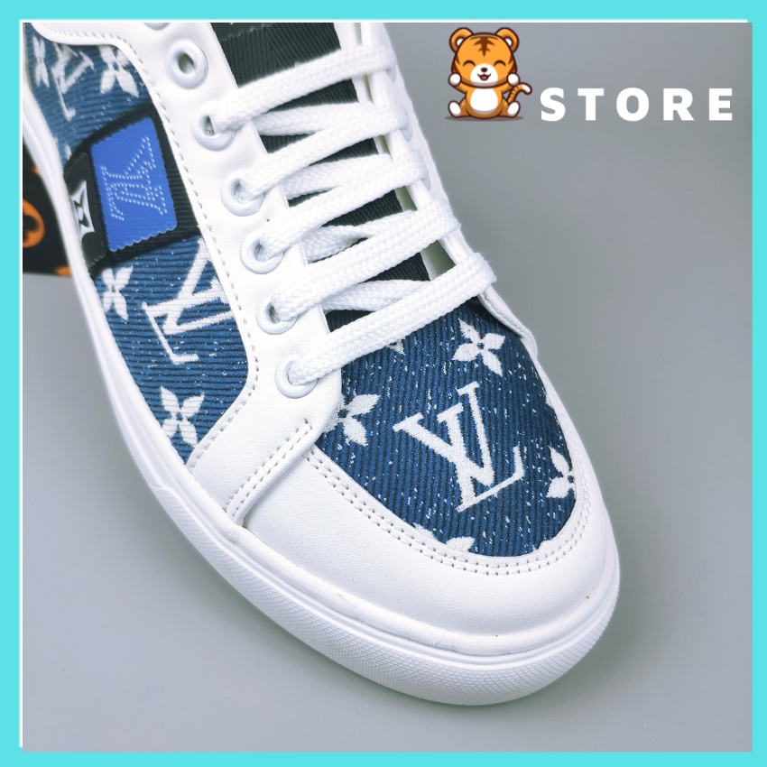 Giày thể thao lv ,Giày louis vuitton cao cấp,giầy nam phong cách trẻ trung có 2 màu,in họa tiết logo dập chìm đẹp