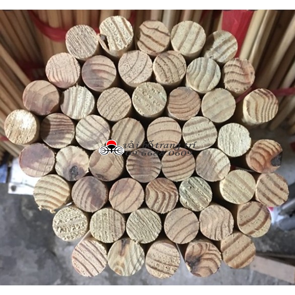 Thanh gỗ tròn, đường kính 25mm, 30mm, dài 40cm,50cm,60cm thanh gỗ thông, làm mô hình, DIY, phi 25,30