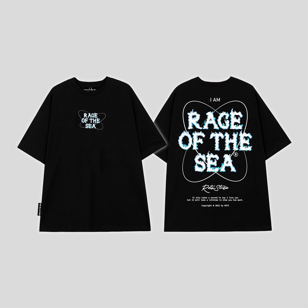 ÁO THUN UNISEX FORM ÂU CỔ TRÒN RAGE OF THE SEA( ROTS) "FIRE"