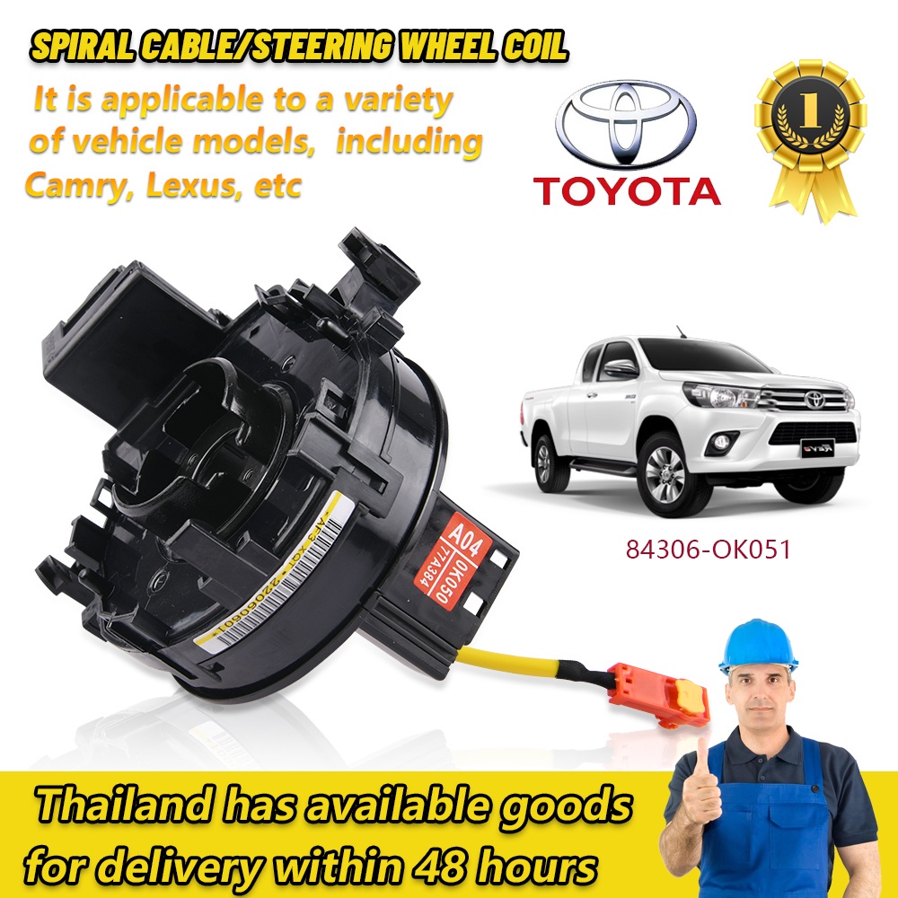 Đồng Hồ Cáp Xoắn Ốc Dành Cho Toyota Dòng Hilux Vigo Camry Fortuner 4Runner Lexus LX470 84306-0K050