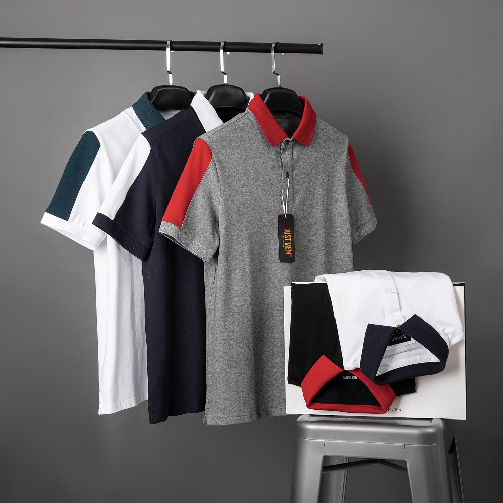 Áo Polo Nam Có Cổ Just Men Vải Cá Sấu Cotton 230001