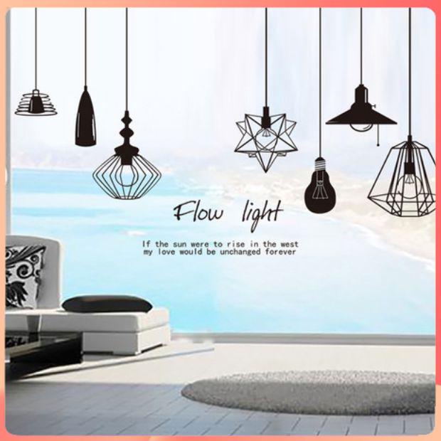 Decal Dán Tường Đèn Trang Trí