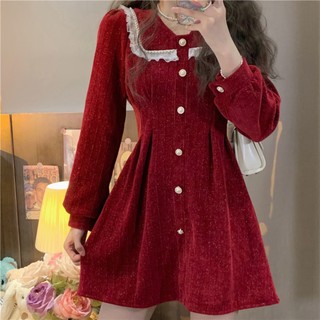 ❤️❤️ Siêu phẩm váy nhung cổ ren cúc ngọc 😍😍😍 Mùa TẾT đến là lúc diện các em váy nhung xinh xắn, tôn dáng tôn da 🌸🌸🌸🌸-lđ