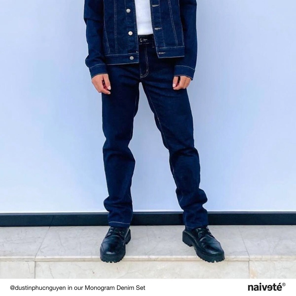 Quần jeans nam nữ ống đứng Selvedge NAIVETE