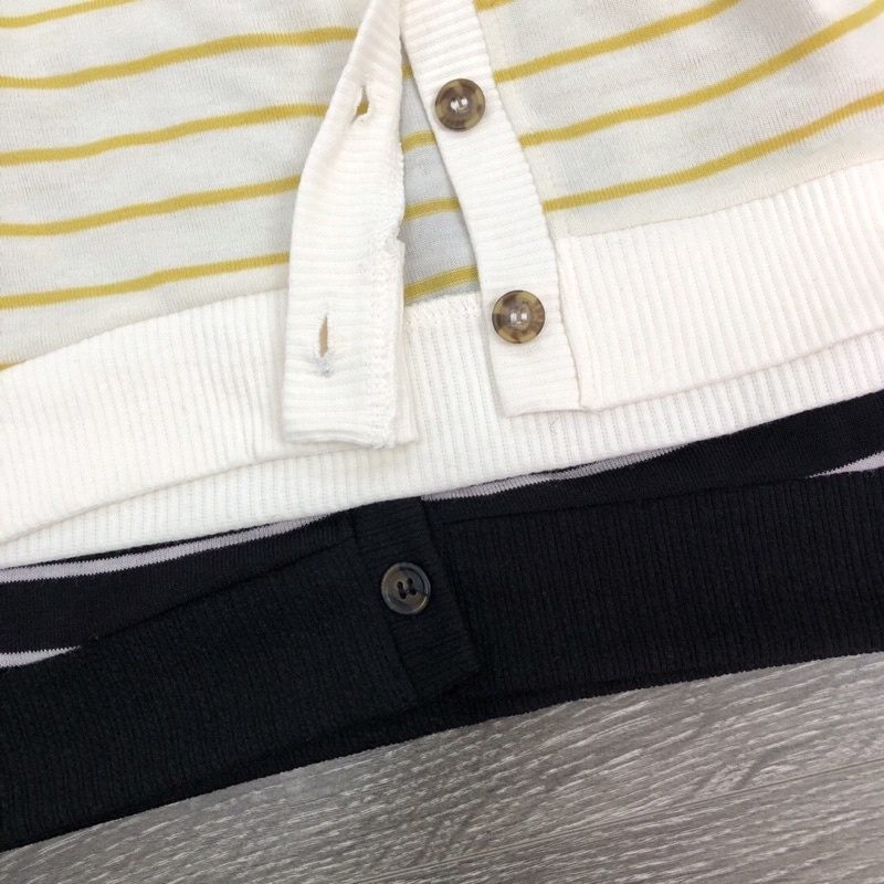 BEUCLOSET - Áo thun dài tay hoạ tiết kẻ sọc chất mát