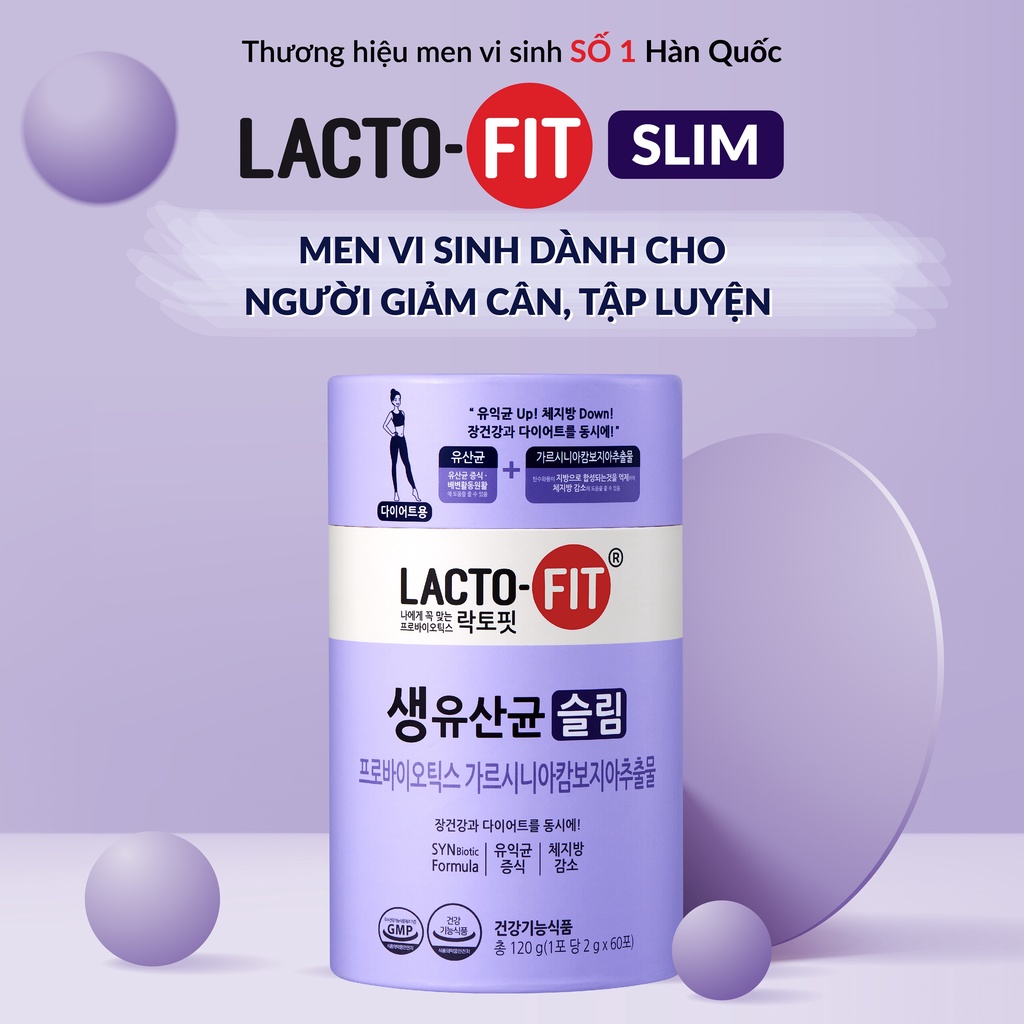 [HSD 18.11.2023] 10 Gói Men Vi Sinh Hàn Quốc LACTO-FIT SLIM Cải Thiện Đường Ruột, Hỗ Trợ Người Ăn Kiêng, Giảm Cân