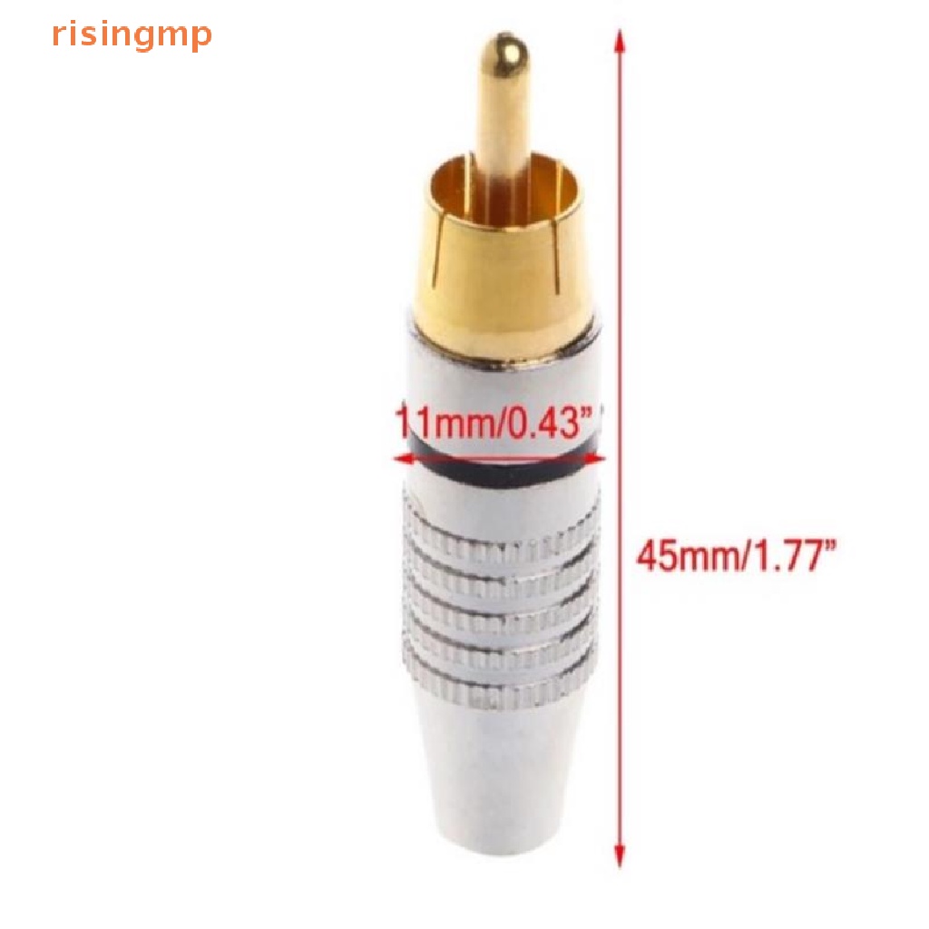 Set 10 Phích Cắm RCA Mạ Vàng Chuyên Dụng Chất Lượng Cao