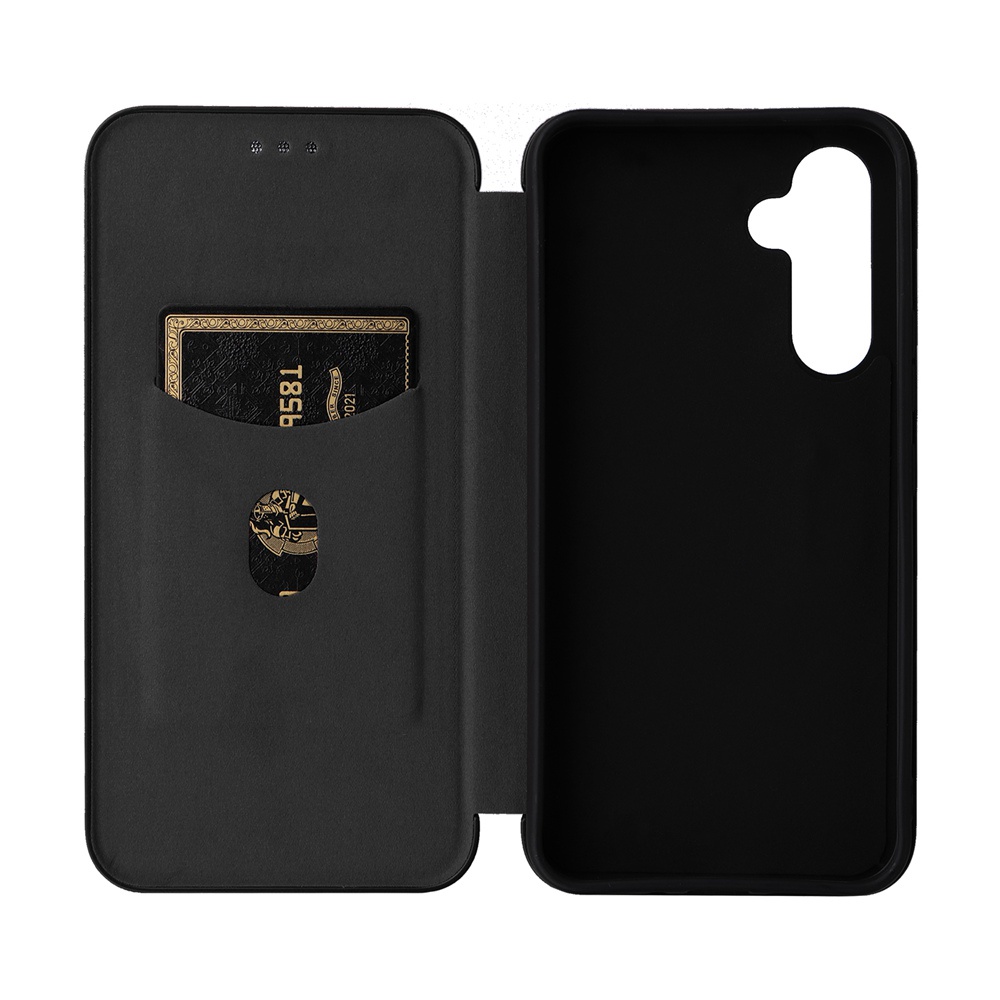 Sang Trọng Bao Da Điện Thoại pu Sợi carbon Dạng Ví Nắp Lật Nam Châm Có Ngăn Đựng Thẻ Kiêm Giá Đỡ Cho samsung galaxy A34 5G