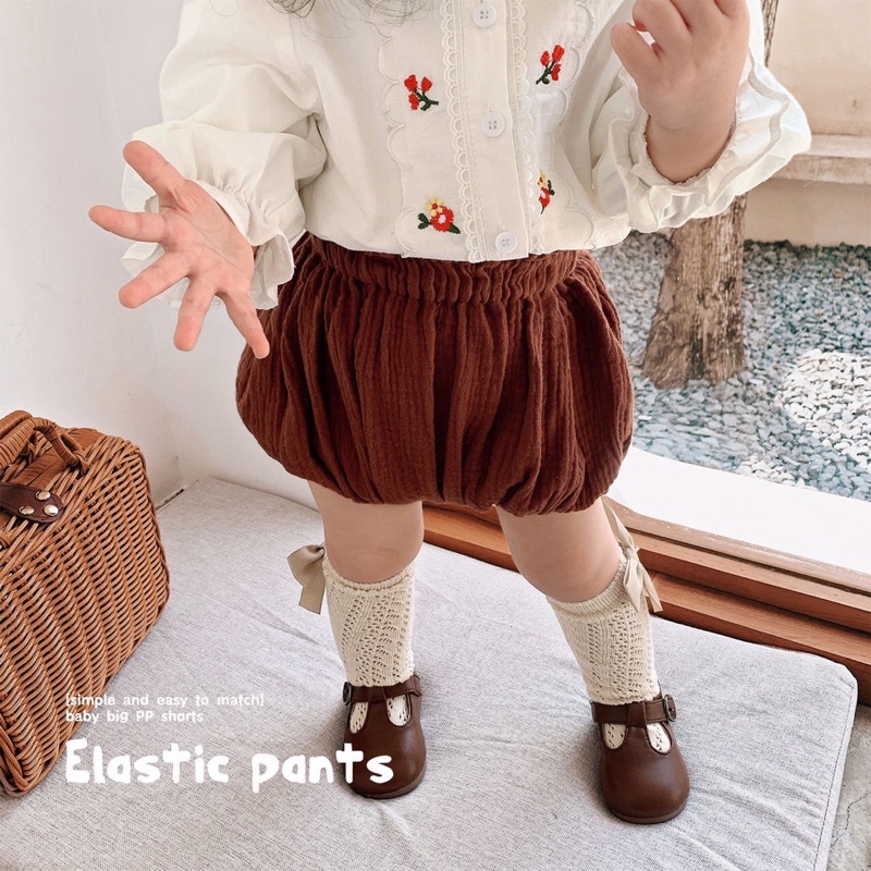 Quần bí vải xô muslin cho bé trai, bé gái