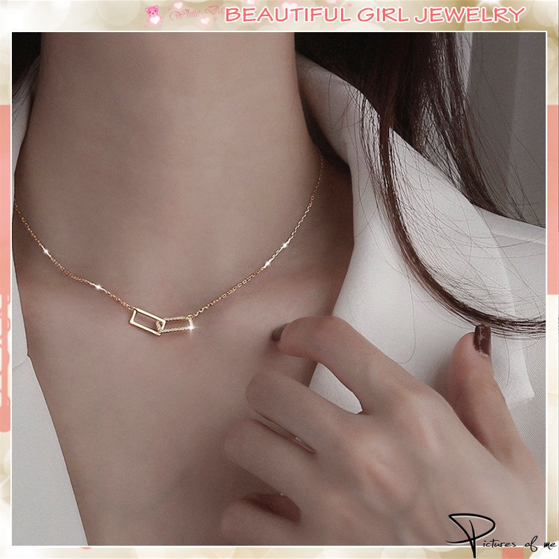 Vòng cổ hợp kim mặt hình học thời trang cho nữ