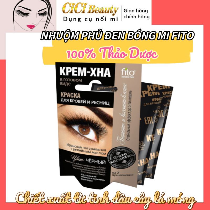Nhuộm Mi Đen,phủ đen mi của Nga (chiết xuất tinh dầu cây lá móng)