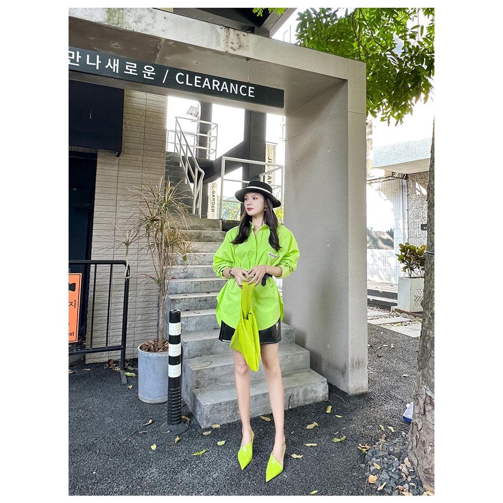 Hàng Mới Về Mới Giày Cao Gót Mũi Nhọn Màu Trơn Phong Cách Âu Mỹ Sk2023