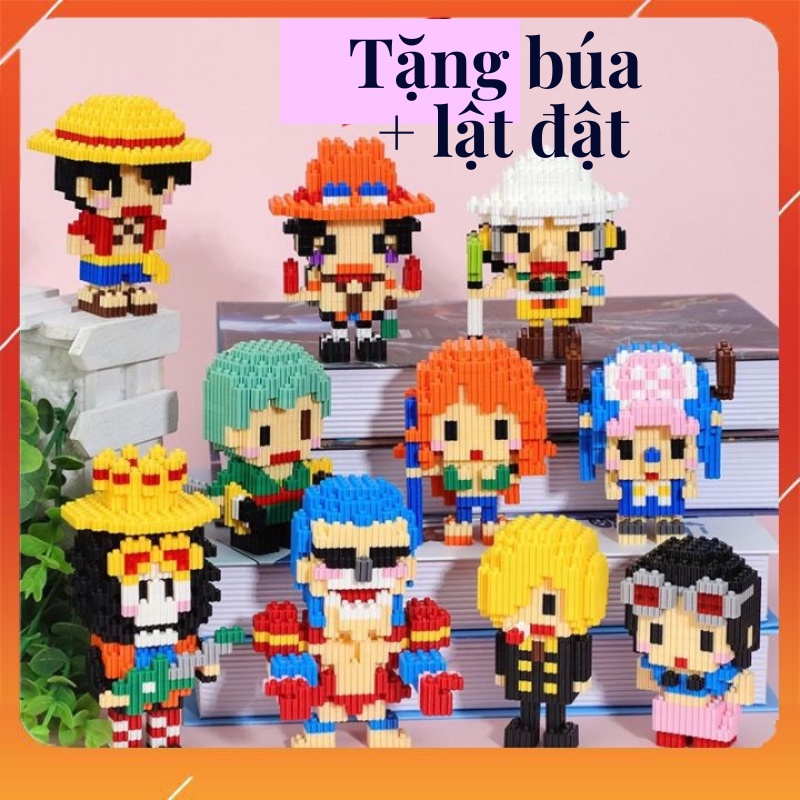 Đồ chơi xếp hình đảo hải tặc, one piece Tặng búa +lật đật mini, quà tặng, quà sinh nhật, đồ chơi lắp ráp (SP kèm hộp)