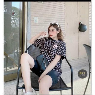 Áo thun ny in toàn thân Chất cotton,LN