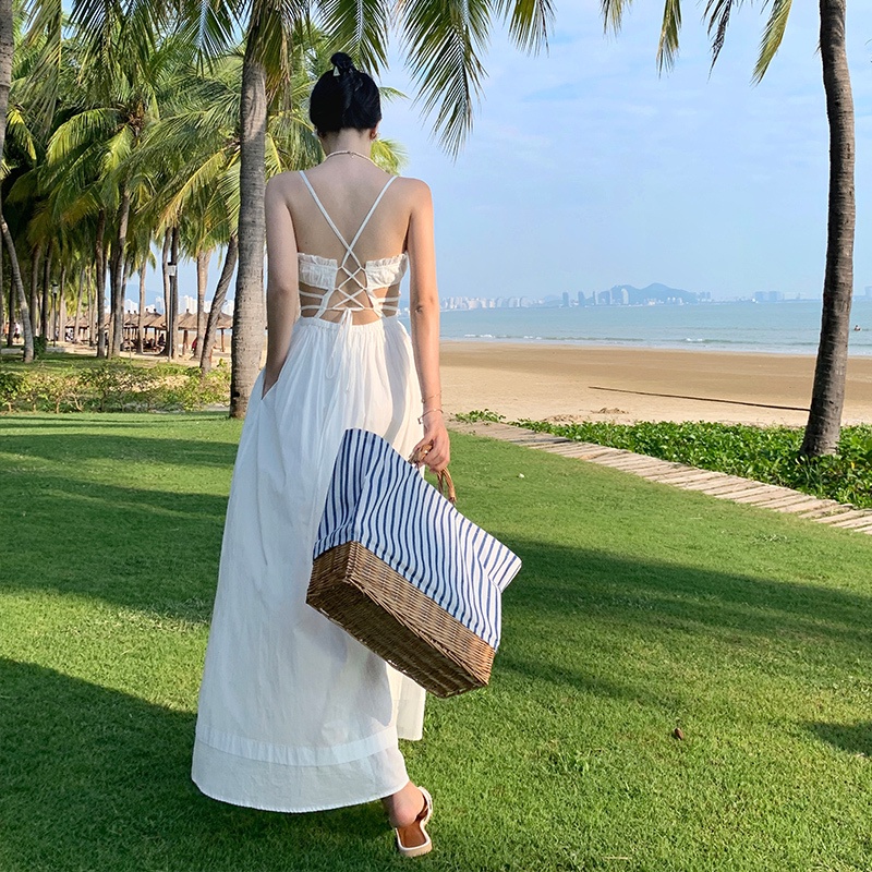 Đầm Dây Đi Biển Thời Trang Cá Tính