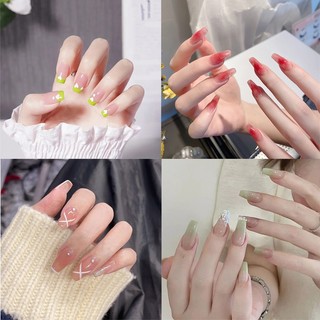 [Hàng mới về] Bộ 24 móng tay Móng giả đính đá Anabeauty, Móng tay giả kèm keo nailbox đính đá cá tính Tay Giả Trang Trí Nghệ Thuật DIY ữ Kèm Keo Dán  tiết kiệm thời gian đính ngọc trai nhân tạo và nơ bướm