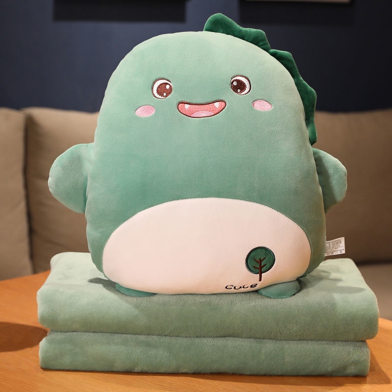 Chăn gối văn phòng 3 trong 1 có chăn bên trong gấp gọn thành gối hình gấu ôm amuoi