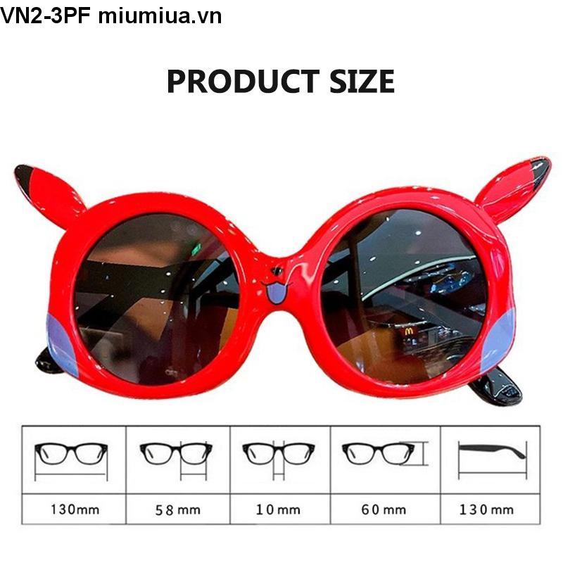 Kính Mát Phân Cực Chống Tia UV Họa Tiết Hoạt Hình Pikachu Dễ Thương Dành Cho Nữ