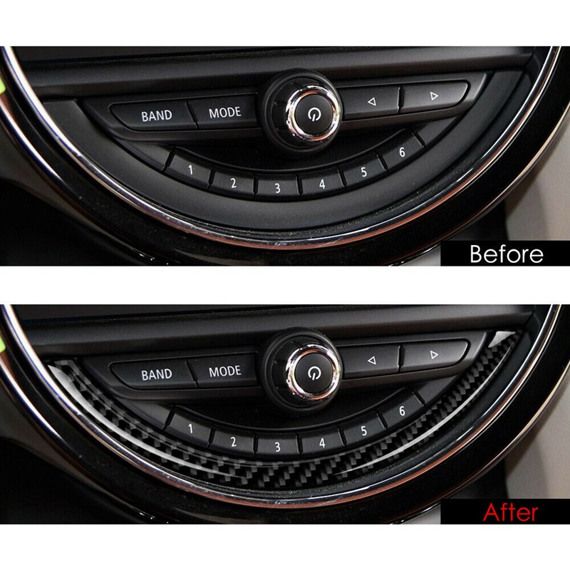 Sợi Carbon thực cho Bảng điều khiển điều hướng Mini Cooper F55 F56 Cắt khung màn hình điều hướng