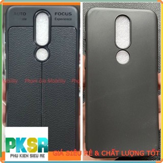 Ốp lưng nokia x5 /nokia 5.1+ / 6.1+ dẻo đen dẻo đen tpu, đen giả da auto focus có viền gồ bảo vệ cam bền đẹp