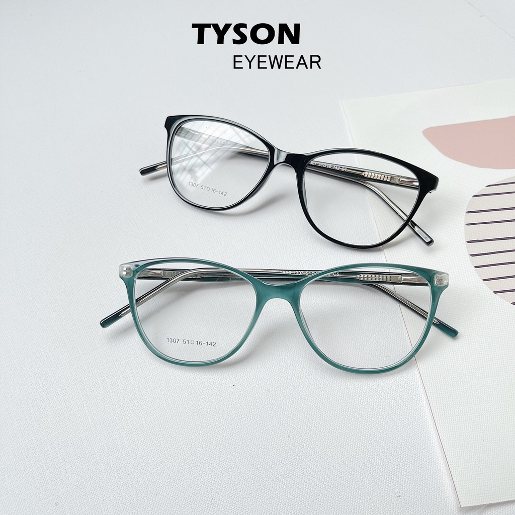 #1307 Gọng kính mắt mèo TYSON tặng hộp khăn